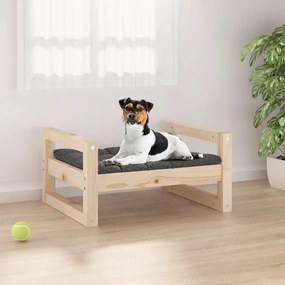Κρεβάτι Σκύλου 55,5 x 45,5 x 28 εκ. από Μασίφ Ξύλο Πεύκου - Καφέ