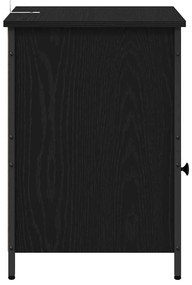 vidaXL Κομοδίνο Μαύρη Οξυά 40 x 42 x 60 εκ. Επεξεργασμένο ξύλο