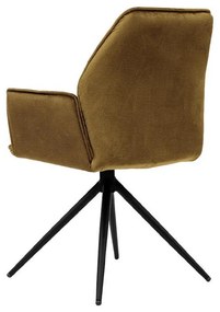 Καρέκλα Τραπεζαρίας Dorothee Μεταλλική Fylliana Ώχρα 58x46x91εκ. 2αδα 58x46x91 εκ.