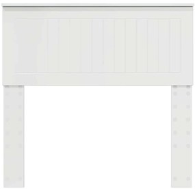 vidaXL Κεφαλάρι με κεφαλάρι Λαμπερό Λευκό 90 cm Επεξεργασμένο ξύλο