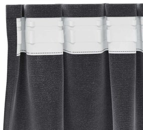 vidaXL Κουρτίνες με κουρτίνες 2 pcs Σκούρο γκρι 140 x 140 cm Βελούδο