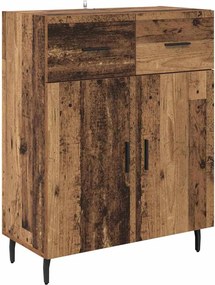 vidaXL Highboard με συρτάρι 2 pcs Παλιό Ξύλο Επεξεργασμένο ξύλο