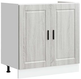 vidaXL Βάση νιπτήρα 2 pcs Γκρι 80 x 46 x 84.5 εκ. Επεξεργασμένο ξύλο
