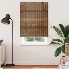 vidaXL Ρολό Παραθύρου με κουρτίνες Καφέ 100 x 220 cm Μπαμπού