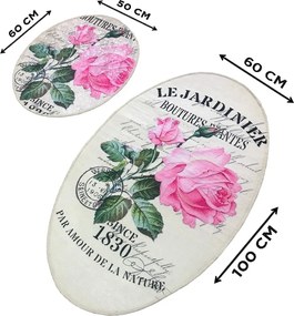 Bathmat Set (2 Pieces) Jardiner Oval Multicolor