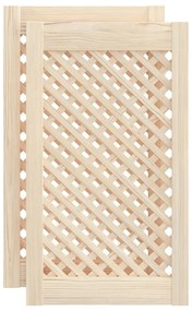 vidaXL Πορτάκια με Πλέγμα 2 Τεμ. 39,5x69 εκ. από Μασίφ Ξύλο Πεύκου