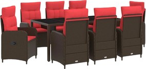 vidaXL Σετ Εξωτερικής Τραπέζης 9 pcs συνθετικό ρατάν