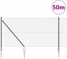 vidaXL Στύλος Περιφράξεων Γκρι 50 x 1,2 μ (16 x 16 mm πλέγμα)