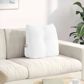 vidaXL Μαξιλάρι Πλάτης Λευκό 45 x 24 x 50 εκ ύφασμα