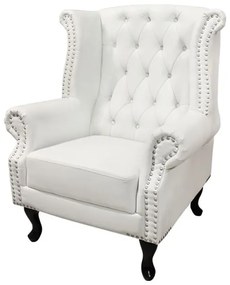 ΠΟΛΥΘΡΟΝΑ-ΜΠΕΡΖΕΡΑ T.CHESTERFIELD POLINA HM0053.02 PU ΛΕΥΚΟ ΜΑΤ 83x75x107Yεκ. - 0514302 - HM0053.02