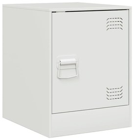 vidaXL Κομοδίνα 2 τεμ. Λευκό 34,5 x 39 x 44 εκ. από Χάλυβα