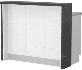 Πάγκος νησίδας Hudson-Μήκος: 120 εκ.-Λευκό-Black Stone