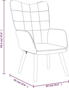 vidaXL Πολυθρόνα Relax Ανοιχτό Γκρι Υφασμάτινη