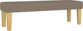vidaXL Κρεβάτι Boxspring με Στρώμα Taupe 140x190 εκ. Υφασμάτινο
