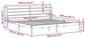 ΣΚΕΛΕΤΟΣ ΚΡΕΒΑΤΙΟΥ ΧΩΡΙΣ ΣΤΡΩΜΑ 180X200 ΕΚ ΜΑΣΙΦ ΞΥΛΟ ΠΕΥΚΟΥ 3306547