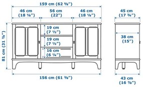 LOMMARP έπιπλο TV, 159x45x81 cm 304.370.00