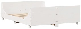 vidaXL Σκελετός Κρεβ. Χωρίς Στρώμα Λευκό 120x200 εκ Μασίφ Πεύκο