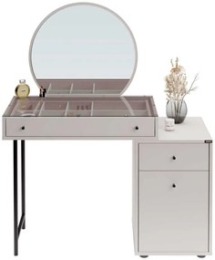 Τουαλέτα- μπουντουάρ Vanity χρώμα λευκό του πάγου 108x130x47cm