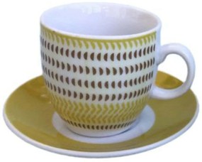 Φλυτζάνια Καφέ Με Πιατάκια Coffee Sense (Σετ 6Τμχ) BBDG082190 90ml Multi Max Home Πορσελάνη