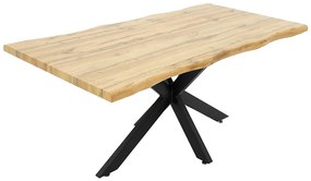 Tραπέζι Gilman pakoworld MDF sonoma-μαύρο 180x90x75εκ