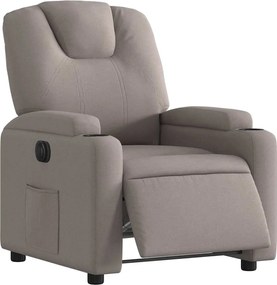vidaXL Πολυθρόνα Ανακλινόμενη Ηλεκτρική Taupe Υφασμάτινη