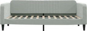 vidaXL Καναπές Κρεβάτι Συρόμενος Χωρίς Στρώμα Αν. Γκρι 90x200 εκ.