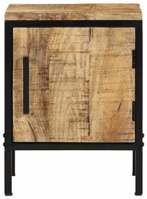 vidaXL Κομοδίνο Καφέ και μαύρο 30 x 30 x 40 cm Μασίφ ξύλο μάνγκο