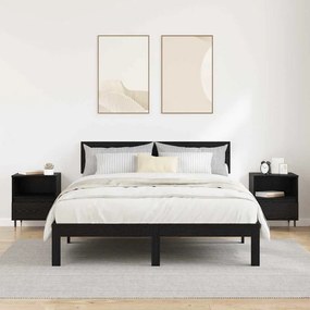 vidaXL Κομοδίνο 2 pcs Μαύρη Οξυά 40 x 35 x 50 εκ. Επεξεργασμένο ξύλο