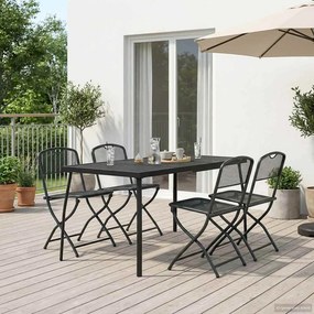 vidaXL Σετ Εξωτερικών Επίπλων 5 pcs Ανθρακί Σίδηρος και Χάλυβας