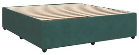 ΚΡΕΒΑΤΙ BOXSPRING ΜΕ ΣΤΡΩΜΑ ΣΚΟΥΡΟ ΠΡΑΣΙΝΟ 200X200ΕΚ. ΒΕΛΟΥΔΙΝΟ 3290133