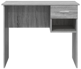 vidaXL Γραφείο με Αποθήκη Γκρι Sonoma 90x49.5x75 cm Επεξεργασμένο Ξύλο