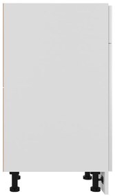 Ντουλάπι με Συρτάρι Γυαλιστερό Λευκό 40x46x81,5 εκ. Μοριοσανίδα - Λευκό