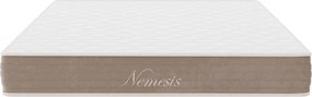 Κρεβάτι με στρώμα Nevil-Nemesis pakoworld ύφασμα ανθρακί 150x200εκ