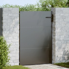 vidaXL Πύλη Κήπου Μαύρο 105 x 125 cm Ατσάλι με Επικάλυψη Πούδρας