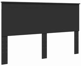 vidaXL Κεφαλάρι με κεφαλάρι Μαύρη Οξυά 160 cm Επεξεργασμένο ξύλο