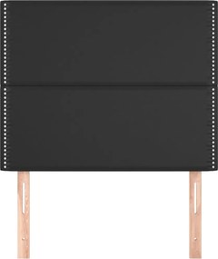vidaXL Κεφαλάρι Μαύρο 100x5x118/128 εκ. από Συνθετικό Δέρμα