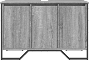 vidaXL Ντουλάπι Νιπτήρα Μπάνιου Γκρι Sonoma 91x35x60 εκ. Επεξ. Ξύλο