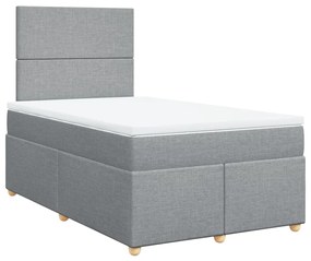 ΚΡΕΒΑΤΙ BOXSPRING ΜΕ ΣΤΡΩΜΑ ΑΝΟΙΧΤΟ ΓΚΡΙ 120X190 ΕΚ. ΥΦΑΣΜΑΤΙΝΟ 3293512