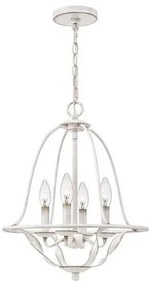 Πολυέλαιος Κρεμαστό Φωτιστικό 4xE14 Bradbury Elstead Lighting-QZ-BRADBURY-4P-AWH-Λευκό QZ-BRADBURY-4P-AWH