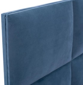 Επενδυμένο Κρεβάτι MILO Μονό Βελούδο Μπλέ 90x200 εκ. 90x205x120 εκ.