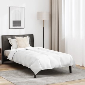 vidaXL Πάπλωμα με μαξιλάρι 2 pcs Λευκό 135 x 200 cm Πούπουλο