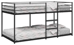 Κουκέτα χωρίς στρώμα Μαύρο 100x190 cm Ατσάλι - Μαύρο