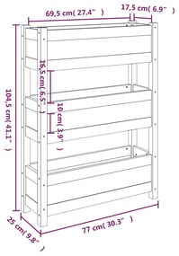 ΖΑΡΝΤΙΝΙΕΡΑ ΓΚΡΙ 77X25X104,5 ΕΚ. ΑΠΟ ΜΑΣΙΦ ΞΥΛΟ ΠΕΥΚΟΥ 823936