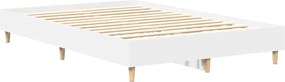 vidaXL Πλαίσιο κρεβατιού χωρίς στρώμα Λευκό Κατασκευασμένο ξύλο
