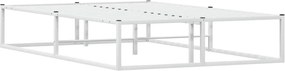 vidaXL Πλαίσιο κρεβατιού χωρίς στρώμα Λευκό 120x200 cm Μεταλλικό
