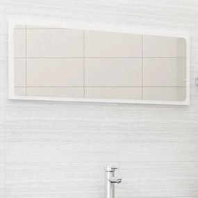 Καθρέφτης Μπάνιου Γυαλιστερό Λευκό 100x1,5x37 εκ. Μοριοσανίδα - Λευκό