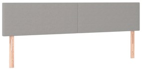 vidaXL Κρεβάτι Boxspring με Στρώμα &amp; LED Αν.Γκρι 160x200 εκ Υφασμάτινο