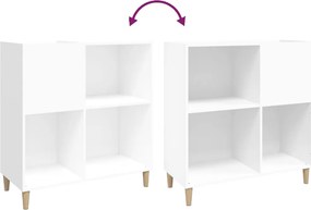 vidaXL Έπιπλο Δίσκων Λευκό 84,5 x 38 x 89 εκ. από Επεξεργασμένο Ξύλο