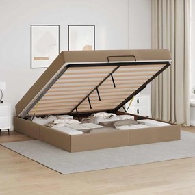 vidaXL Σκελετός κρεβατιού με στρώμα Άλλο 2 pcs Ώχρα PVC