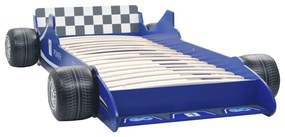 Κρεβάτι Παιδικό Αγωνιστικό Αυτοκίνητο Μπλε 90 x 200 εκ. - Μπλε